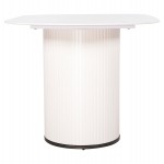 ΤΡΑΠΕΖΙ ΤΡΑΠΕΖΑΡΙΑΣ CORBY HM9771.01 12mmΚΕΡΑΜΙΚΟ ΛΕΥΚΟ ΜΑΡΜΑΡΟ-MDF ΛΕΥΚΟ 180x90x76Υ εκ.