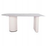 ΤΡΑΠΕΖΙ ΤΡΑΠΕΖΑΡΙΑΣ CERAMUS HM9772.01 12mmΚΕΡΑΜΙΚΟ TOP ΛΕΥΚΟ ΜΑΡΜΑΡΟ-MDF ΛΕΥΚΟ 180x90x76Υεκ.