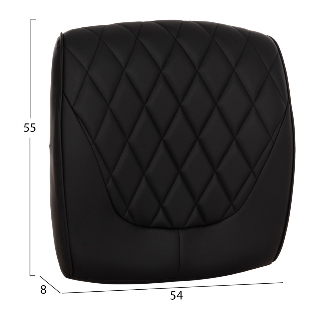 ΑΝΤΑΛΛΑΚΤΙΚO ΚΑΘΙΣΜΑ ΓΙΑ ΚΑΡΕΚΛΑ ΓΡΑΦΕΙΟΥ HM1098.01 ΜΑΥΡΟ PU 54x8x55εκ.