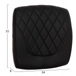 ΑΝΤΑΛΛΑΚΤΙΚO ΚΑΘΙΣΜΑ ΓΙΑ ΚΑΡΕΚΛΑ ΓΡΑΦΕΙΟΥ HM1098.01 ΜΑΥΡΟ PU 54x8x55εκ.