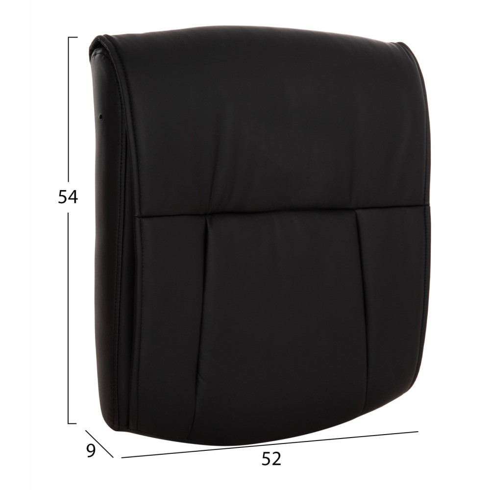 ΑΝΤΑΛΛΑΚΤΙΚO ΚΑΘΙΣΜΑ ΓΙΑ ΚΑΡΕΚΛΑ ΓΡΑΦΕΙΟΥ HM1106.01 ΜΑΥΡΟ PU 52x9x54εκ.