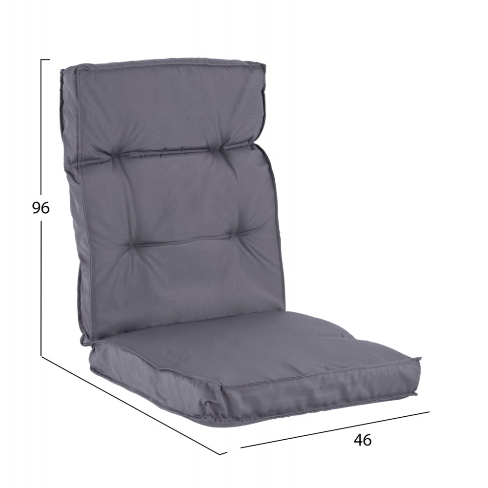 ΜΑΞΙΛΑΡΙ ΥΦΑΣΜΑΤΙΝΟ ΜΕ ΠΛΑΤΗ ΓΚΡΙ 96x46x7 εκ. HM5745.10