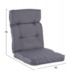 ΜΑΞΙΛΑΡΙ ΥΦΑΣΜΑΤΙΝΟ ΜΕ ΠΛΑΤΗ ΓΚΡΙ 96x46x7 εκ. HM5745.10