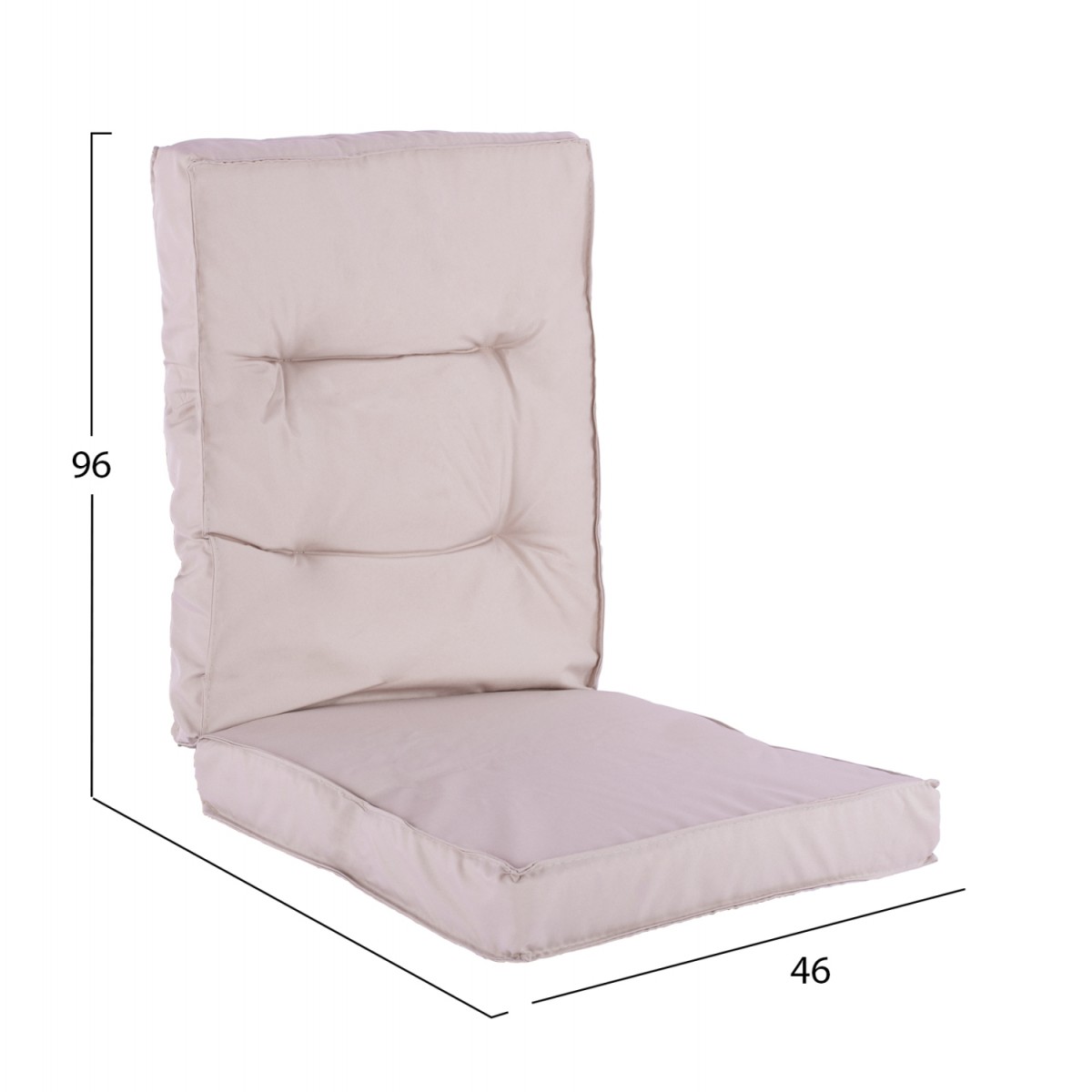 ΜΑΞΙΛΑΡΙ ΥΦΑΣΜΑΤΙΝΟ ΜΕ ΠΛΑΤΗ ΜΠΕΖ 96x46x7 εκ. HM5745.01