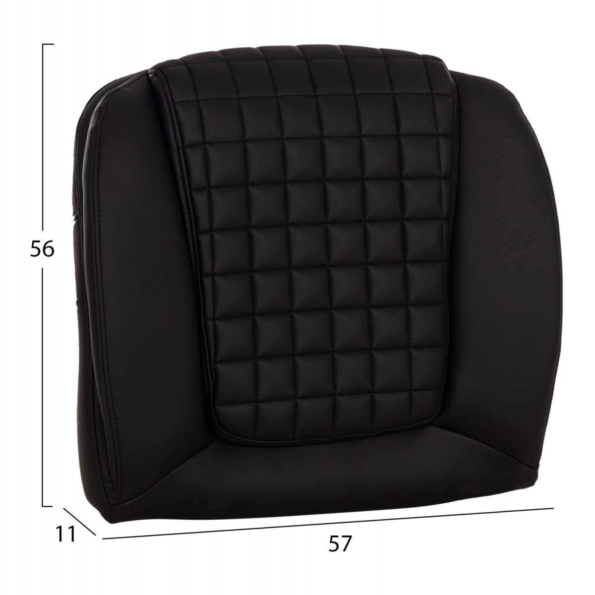 ΑΝΤΑΛΛΑΚΤΙΚO ΚΑΘΙΣΜΑ ΓΙΑ ΚΑΡΕΚΛΑ ΓΡΑΦΕΙΟΥ HM1097.01 ΜΑΥΡΟ PU 57x11x56εκ.
