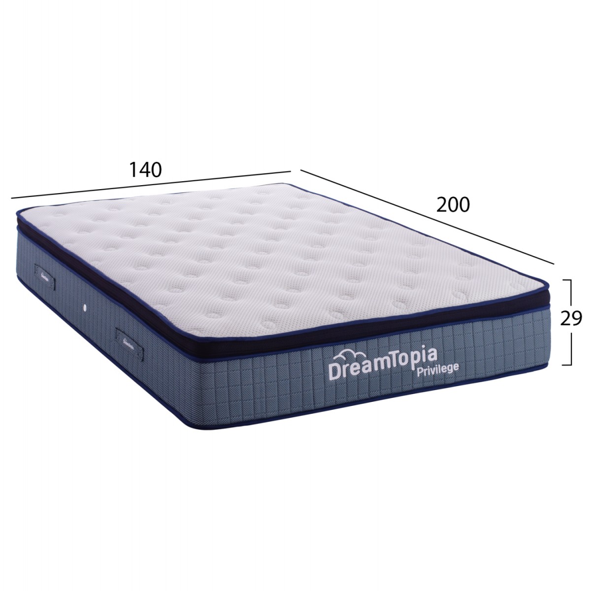 ΣΤΡΩΜΑ DREAMTOPIA, σειρά PRIVILEGE HM660.140 POCKET SPRING ΜΕ ΑΝΩΣΤΡΩΜΑ 140X200x29Υεκ.