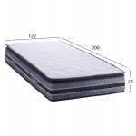 ΣΤΡΩΜΑ DREAMTOPIA FRANKLIN HM657.120 BONNELL SPRING ΜΕ ΑΝΩΣΤΡΩΜΑ 120x200x29Y εκ.
