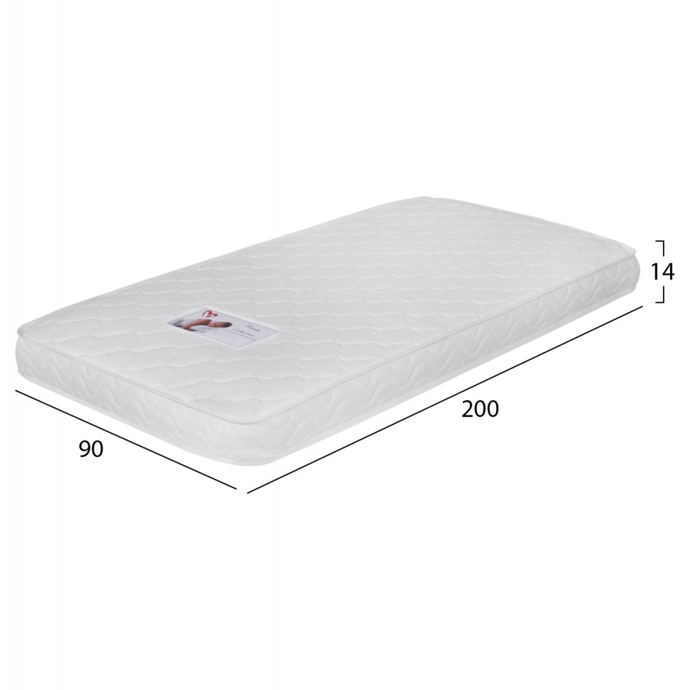 ΣΤΡΩΜΑ ΑΦΡΟΥ ΧΩΡΙΣ ΕΛΑΤΗΡΙΑ JORDY 90X200x15Y-- HM374.10  (ROLL PACKING) ΛΕΥΚΟ