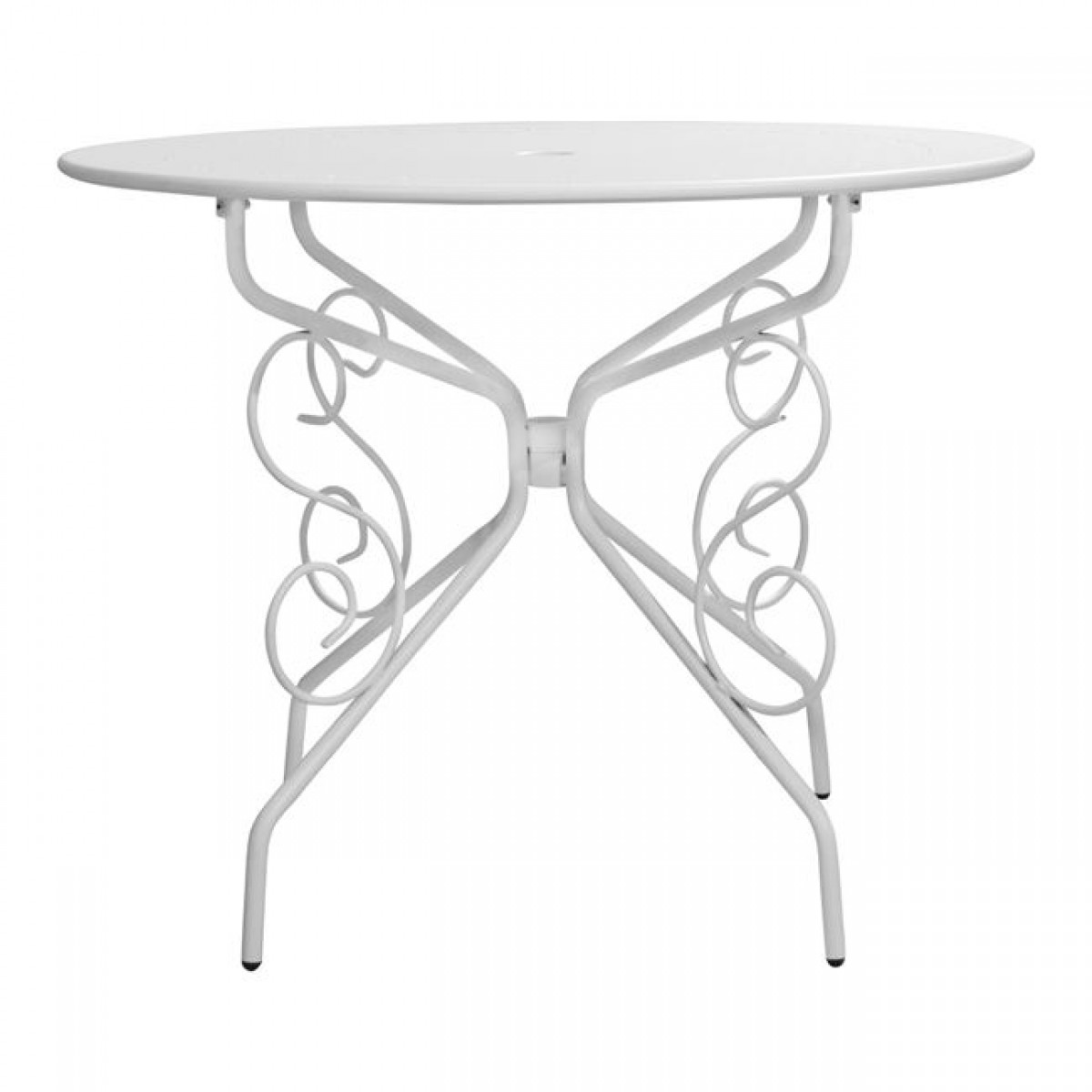 ΤΡΑΠΕΖΙ ΜΕΤΑΛΛΙΚΟ AMORE Φ95 ΑΣΠΡΟ HM5009.02