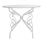 ΤΡΑΠΕΖΙ ΜΕΤΑΛΛΙΚΟ AMORE Φ95 ΑΣΠΡΟ HM5009.02