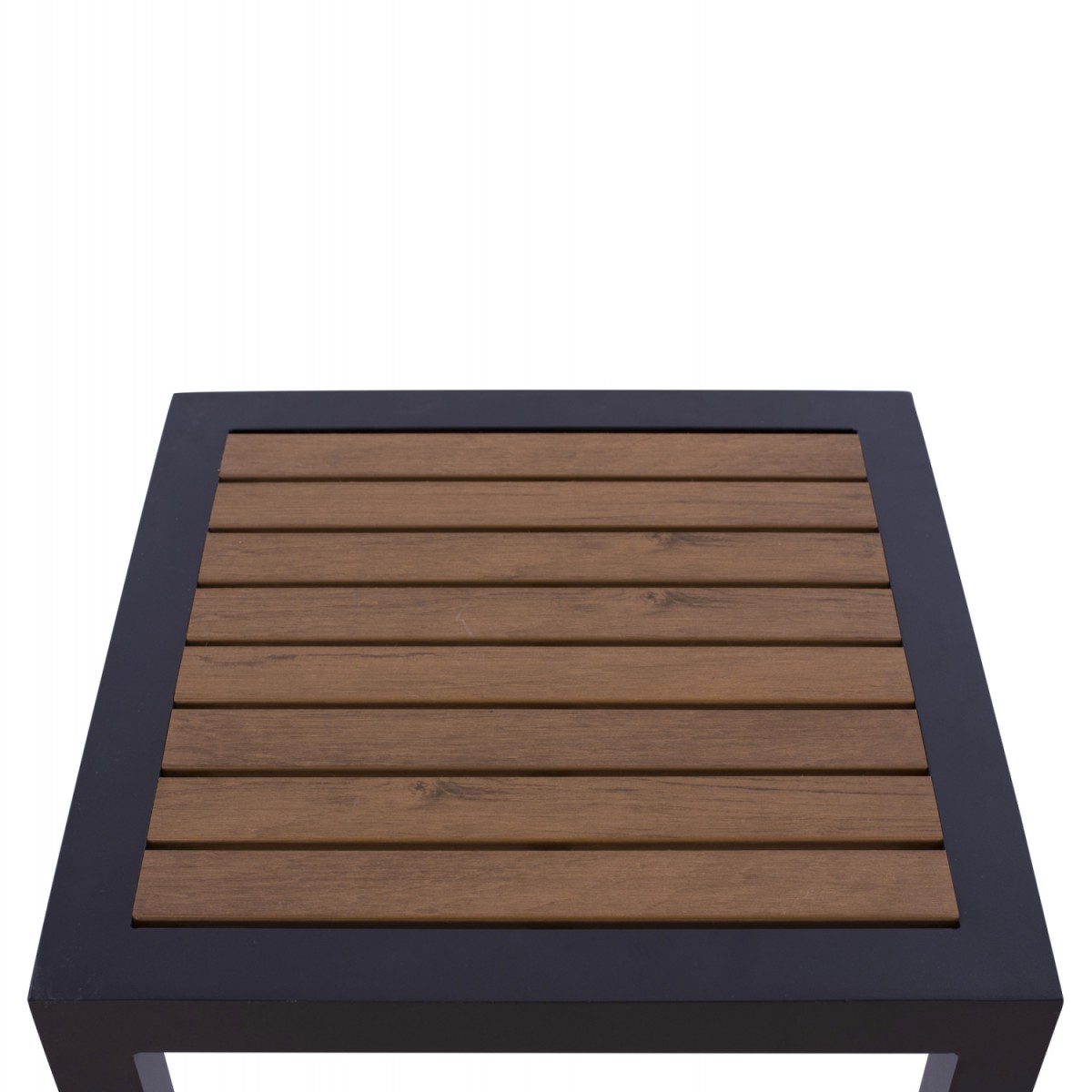 ΤΡΑΠΕΖΙ ΑΛΟΥΜΙΝΙΟΥ SABRA HM5403.02 ΓΚΡΙ ΜΕ POLYWOOD 45Χ45X45,5 εκ.