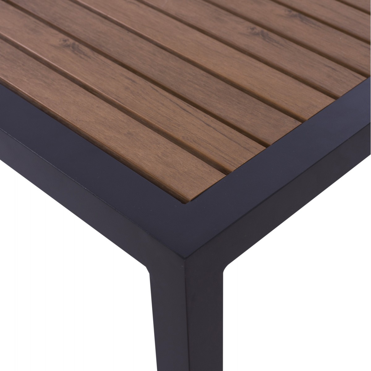 ΤΡΑΠΕΖΙ ΑΛΟΥΜΙΝΙΟΥ SABRA HM5403.02 ΓΚΡΙ ΜΕ POLYWOOD 45Χ45X45,5 εκ.