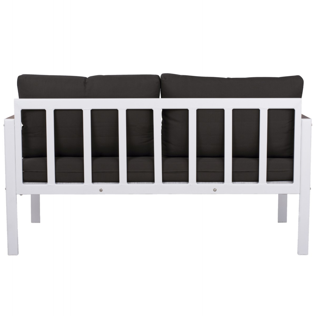 ΚΑΝΑΠΕΣ 2-ΘΕΣΙΟΣ SAFIYA HM5523.01 ΑΛΟΥΜΙΝΙΟ ΛΕΥΚΟ-ΑΝΘΡΑΚΙ ΜΑΞΙΛΑΡΙΑ 144x70x85Υεκ