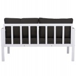 ΚΑΝΑΠΕΣ 2-ΘΕΣΙΟΣ SAFIYA HM5523.01 ΑΛΟΥΜΙΝΙΟ ΛΕΥΚΟ-ΑΝΘΡΑΚΙ ΜΑΞΙΛΑΡΙΑ 144x70x85Υεκ