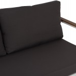 ΚΑΝΑΠΕΣ 2-ΘΕΣΙΟΣ SAFIYA HM5523.01 ΑΛΟΥΜΙΝΙΟ ΛΕΥΚΟ-ΑΝΘΡΑΚΙ ΜΑΞΙΛΑΡΙΑ 144x70x85Υεκ