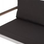 ΚΑΝΑΠΕΣ 2-ΘΕΣΙΟΣ SAFIYA HM5523.01 ΑΛΟΥΜΙΝΙΟ ΛΕΥΚΟ-ΑΝΘΡΑΚΙ ΜΑΞΙΛΑΡΙΑ 144x70x85Υεκ