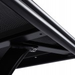 ΤΡΑΠΕΖΙ ΑΛΟΥΜΙΝΙΟΥ JAXEN HM5533.02 ΜΑΥΡΟ-ΓΥΑΛΙ ΑΣΦΑΛΕΙΑΣ&TEXTILENE 120x70x78Υεκ