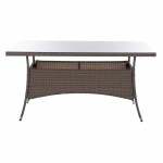 ΤΡΑΠΕΖΙ ΜΕΤΑΛΛΙΚΟ MINSK RATTAN ΓΚΡΙ HM5507.01 150x90x75Υ εκ.