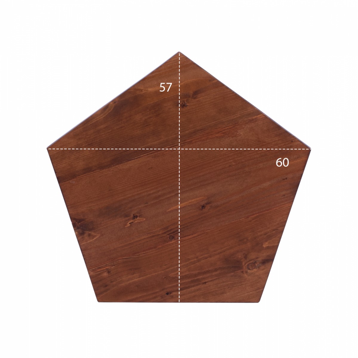 ΕΠΙΦΑΝΕΙΑ ΤΡΑΠΕΖΙΟΥ ΠΕΝΤΑΓΩΝΗ ΑΠΟ ΜΑΣΙΦ ΕΛΑΤΟ ΣΕ ΧΡΩΜΑ ΚΑΡΥΔΙ 60Χ57Χ4 εκ