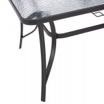 ΤΡΑΠΕΖΙ BRUNO 150X90Χ75Υεκ. ΜΕΤΑΛΛΙΚΟ ΟΡΘΟΓΩΝΙΟ ΓΚΡΙ ΜΕ ΤΡΥΠΑ ΟΜΠΡΕΛΑΣ Φ38  HM5145.11