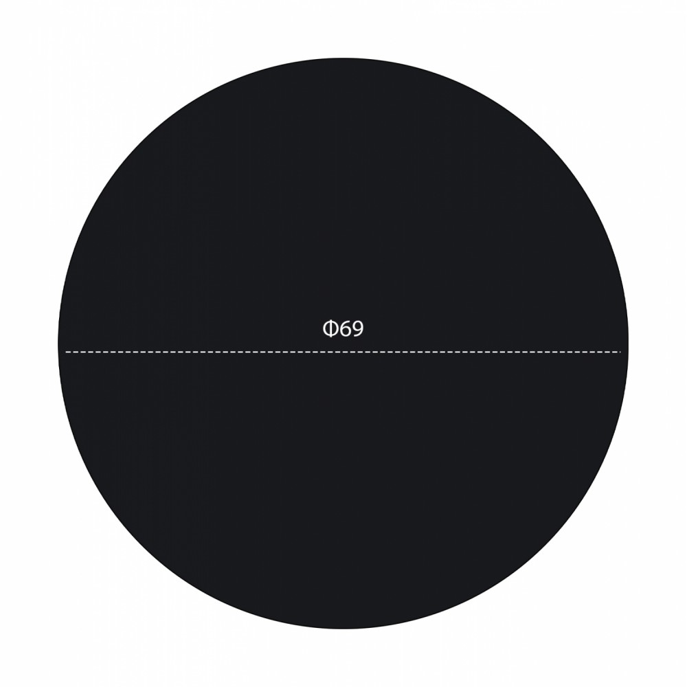 ΕΠΙΦΑΝΕΙΑ ΤΡΑΠΕΖΙΟΥ HPL HM5842.01 ΜΑΥΡΗ Φ69 εκ. ΠΑΧΟΥΣ 12mm.