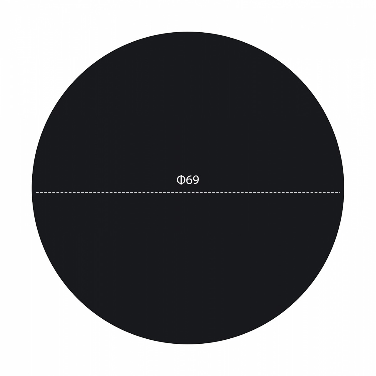 ΕΠΙΦΑΝΕΙΑ ΤΡΑΠΕΖΙΟΥ HPL HM5842.01 ΜΑΥΡΗ Φ69 εκ. ΠΑΧΟΥΣ 12mm.