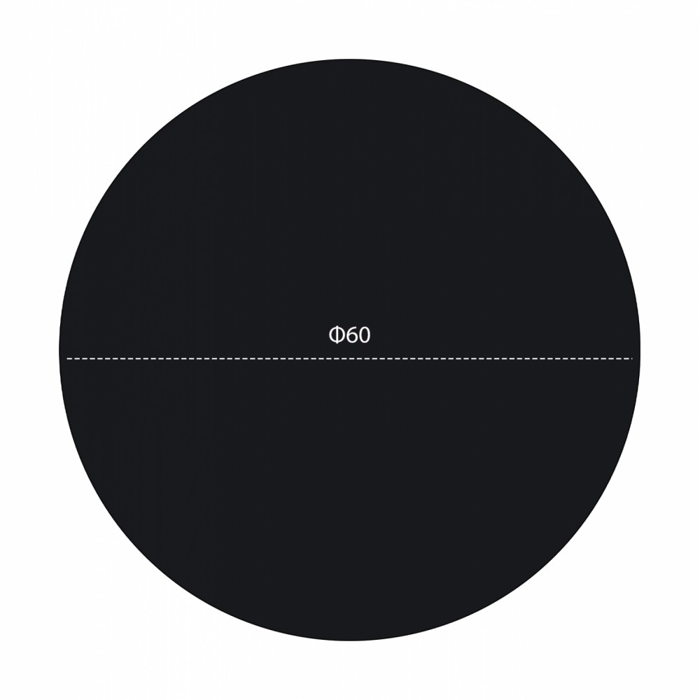 ΕΠΙΦΑΝΕΙΑ ΤΡΑΠΕΖΙΟΥ HPL HM5841.01 ΜΑΥΡΗ Φ60 εκ. ΠΑΧΟΥΣ 12mm.