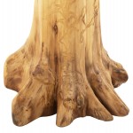 ΤΡΑΠΕΖΙ ΤΡΑΠΕΖΑΡΙΑΣ ROOTS HM9395 ΞΥΛΟ ΡΙΖΑΣ ΤΕΑΚ ΚΑΙ ΕΠΙΦΑΝΕΙΑ ΓΥΑΛΙ 150x150X80Υεκ.