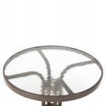 ΤΡΑΠΕΖΙ ΕΞ.ΧΩΡΟΥ ΣΤΡΟΓΓΥΛΟ LIMA HM5079.04 ΣΑΜΠΑΝΙ ΜΕΤΑΛΛΟ-ΓΥΑΛΙΝΗ ΕΠΙΦΑΝΕΙΑ Φ60x70Υ