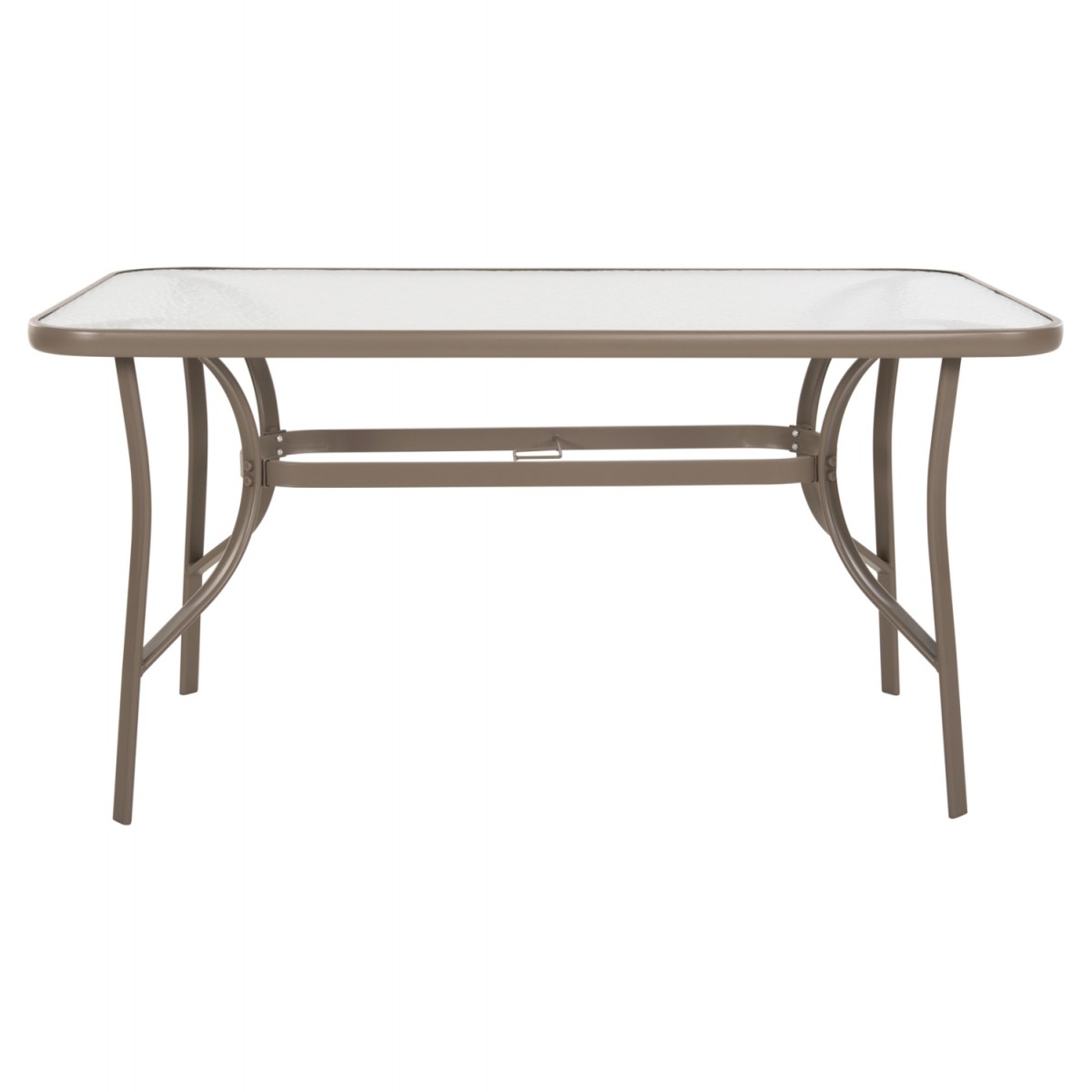 ΤΡΑΠΕΖΙ BRUNO HM5106.04 ΣΑΜΠΑΝΙ ΜΕΤΑΛΛΙΚΟ ΜΕ ΓΥΑΛΙΝΗ ΕΠΙΦΑΝΕΙΑ 140Χ80Χ71Υεκ