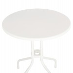 ΤΡΑΠΕΖΙ ΕΞ.ΧΩΡΟΥ ΣΤΡΟΓΓΥΛΟ LINO HM5973.02 ΜΕΤΑΛΛΙΚΟ ΛΕΥΚΟ Φ60x70Υεκ.