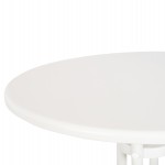 ΤΡΑΠΕΖΙ ΕΞ.ΧΩΡΟΥ ΣΤΡΟΓΓΥΛΟ LINO HM5973.02 ΜΕΤΑΛΛΙΚΟ ΛΕΥΚΟ Φ60x70Υεκ.