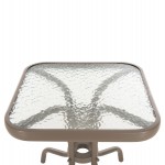 ΤΡΑΠΕΖΙ ΒΟΗΘΗΤΙΚΟ FIGO HM6067.04 ΜΕΤΑΛΛΙΚΟ ΣΑΜΠΑΝΙ-ΓΥΑΛΙΝΗ ΕΠΙΦΑΝΕΙΑ 45x45x51Yεκ