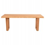 ΤΡΑΠΕΖΙ ΤΡΑΠΕΖΑΡΙΑΣ LEOPOLD HM9933.01 ΜΑΣΙΦ ΞΥΛΟ ΤΕΑΚ-ΧΡΩΜΑ ΦΥΣΙΚΟ 200.5x107x76Yεκ