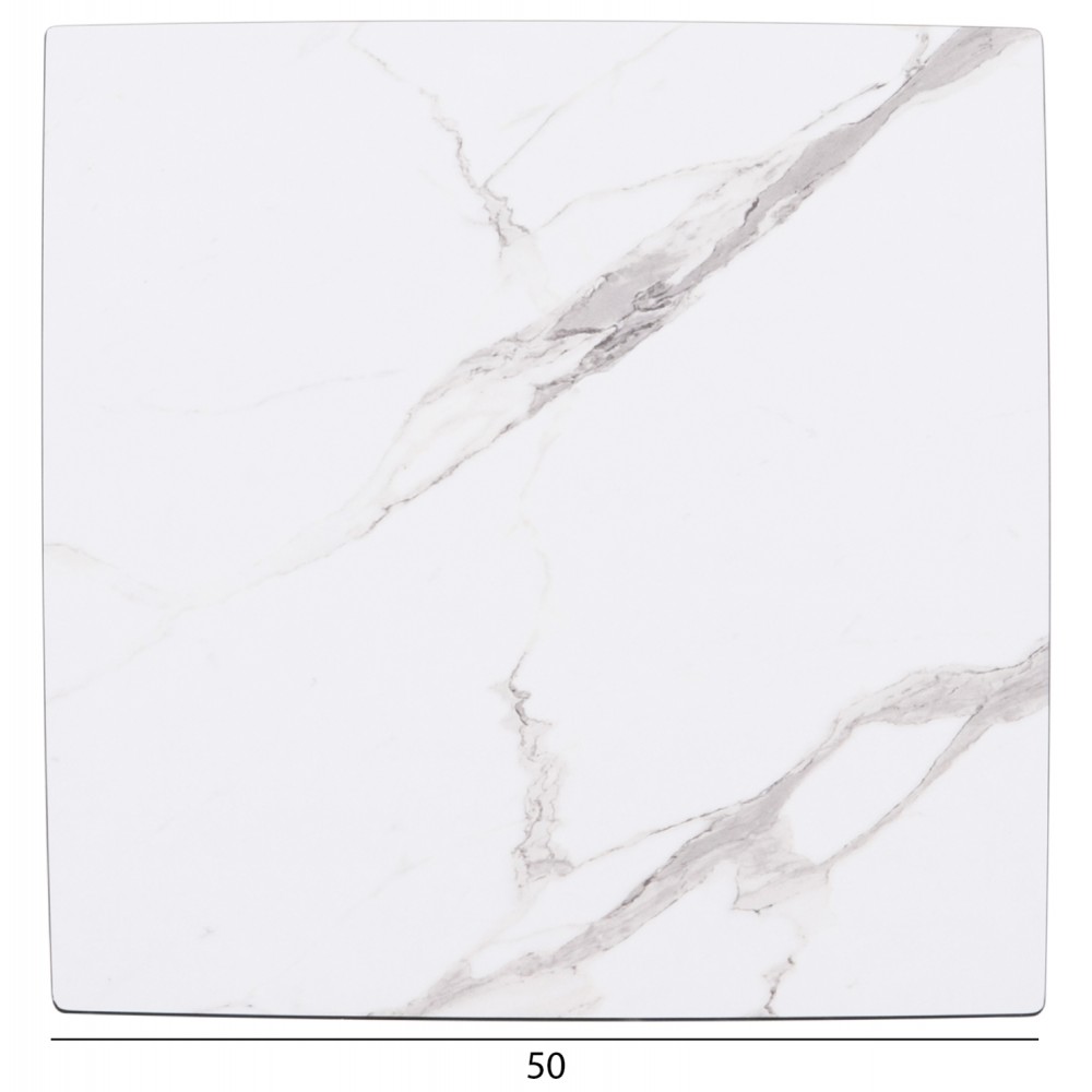 ΕΠΙΦΑΝΕΙΑ ΤΡΑΠΕΖΙΟΥ HPL GLOSSΥ HM6362.01 ΤΕΤΡΑΓΩΝΗ COMPACT ΛΕΥΚΟ ΜΑΡΜΑΡΟ 50x50x1.5εκ