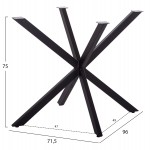 ΒΑΣΗ ΤΡΑΠΕΖΙΟΥ ΜΑΥΡΗ ΜΕΤΑΛΛΙΚΗ ΧΙΑΣΤΙ HM6255 ΓΙΑ ΕΠΙΦΑΝΕΙΑ 120Χ80εκ