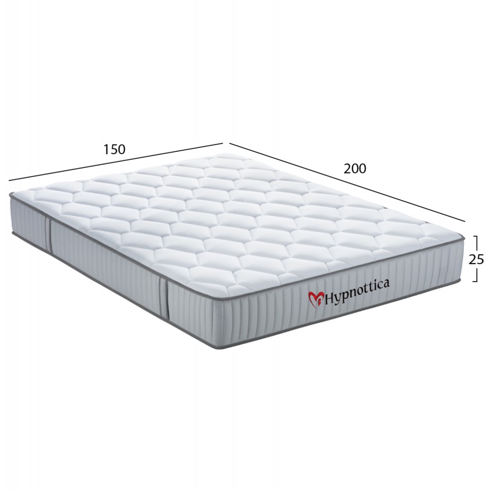 ΣΤΡΩΜΑ ΔΙΠΛΟ HYPNOTTICA HM748.05 POCKET SPRINGS--ΛΕΥΚΟ 150x200x25Υεκ.