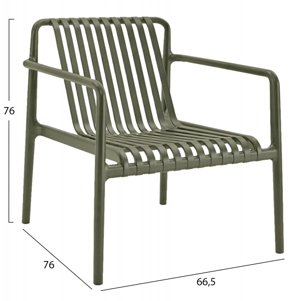 ΠΟΛΥΘΡΟΝΑ LOUNGE ΕΞΩΤ.ΧΩΡΟΥ MALEN HM6626.05 OLIVE GREEN ΠΟΛΥΠΡΟΠΥΛΕΝΙΟ 66x77x76Υεκ