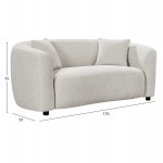 ΚΑΝΑΠΕΣ 2-ΘΕΣΙΟΣ NORD HM3322.02 ΑΝΟΙΧΤΟ ΜΠΕΖ ΥΦΑΣΜΑ 170x91x75Υεκ.