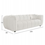 ΚΑΝΑΠΕΣ 3-ΘΕΣΙΟΣ LYKKE HM3323.02 ΕΚΡΟΥ ΥΦΑΣΜΑ 229x89x70Υεκ