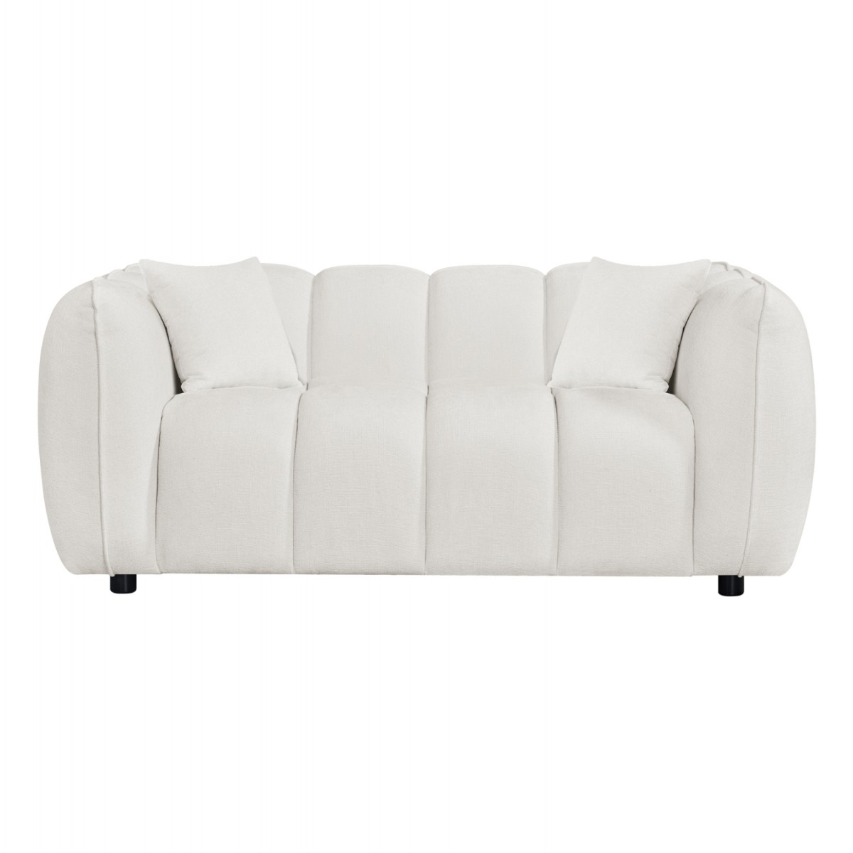 ΚΑΝΑΠΕΣ 2-ΘΕΣΙΟΣ LYKKE HM3324.02 ΕΚΡΟΥ ΥΦΑΣΜΑ 172x89x70Υεκ.
