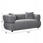 ΚΑΝΑΠΕΣ 2-ΘΕΣΙΟΣ ARCTIS HM3328.01 ΓΚΡΙ ΥΦΑΣΜΑ 169x88x88Υεκ.