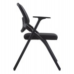 ΚΑΡΕΚΛΑ ΣΥΝΕΔΡΙΟΥ ΠΤΥΣΣΟΜΕΝΗ ΜΕ ΑΝΑΛΟΓΙΟ DENO HM1209.01 MESH ΥΦΑΣΜΑ ΜΑΥΡΟ 65x63x82Υεκ.