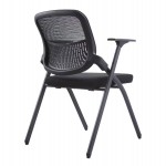 ΚΑΡΕΚΛΑ ΣΥΝΕΔΡΙΟΥ ΠΤΥΣΣΟΜΕΝΗ ΜΕ ΑΝΑΛΟΓΙΟ DENO HM1209.01 MESH ΥΦΑΣΜΑ ΜΑΥΡΟ 65x63x82Υεκ.