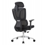 ΚΑΡΕΚΛΑ ΓΡΑΦΕΙΟΥ TASKMASTER HM1216.01 ΜΑΥΡO MESH-ΒΑΣΗ ΧΡΩΜΙΟΥ 69x65x125Υεκ