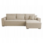 ΚΑΝΑΠΕΣ ΚΡΕΒΑΤΙ ΑΝΑΣΤΡΕΨΙΜH ΓΩΝΙΑ CORNERA HM3335.03 ΜΠΕΖ ΥΦΑΣΜΑ 269x155x89Yεκ