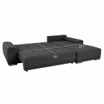 ΚΑΝΑΠΕΣ ΚΡΕΒΑΤΙ ΔΕΞΙΑ ΓΩΝΙΑ COMFYRA HM3336.01R ΓΚΡΙ ΥΦΑΣΜΑ 270x181x75Υεκ