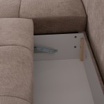 ΚΑΝΑΠΕΣ ΚΡΕΒΑΤΙ ΑΡΙΣΤΕΡΗ ΓΩΝΙΑ COMFYRA HM3336.03L ΜΠΕΖ ΥΦΑΣΜΑ 268x180x83Υεκ