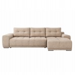 ΚΑΝΑΠΕΣ ΚΡΕΒΑΤΙ ΔΕΞΙΑ ΓΩΝΙΑ COMFYRA HM3336.03R ΜΠΕΖ ΥΦΑΣΜΑ 270x181x75Υεκ