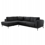 ΚΑΝΑΠΕΣ ΚΡΕΒΑΤΙ ΑΡΙΣΤΕΡΗ ΓΩΝΙΑ ZENORA HM3337.01L ΣΚΟΥΡΟ ΓΚΡΙ ΥΦΑΣΜΑ 303x214x80Υεκ